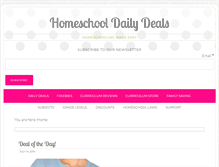 Tablet Screenshot of homeschooldailydeals.com